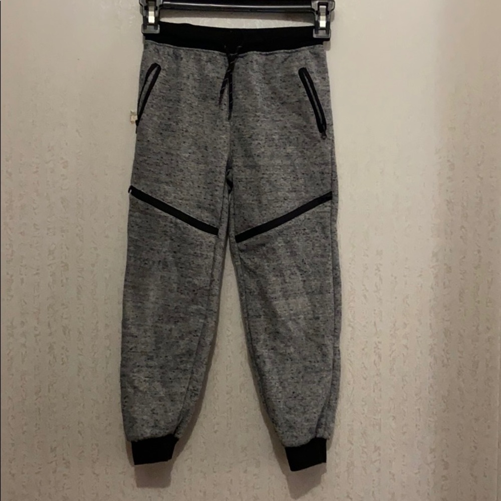 Boy grey and black sweat pants
